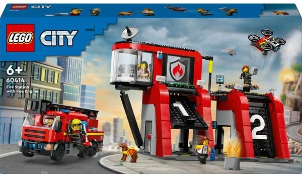 LEGO City 60414 Feuerwehrstation mit Feuerwehrauto